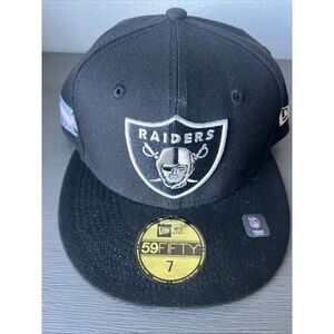 Las Vegas‎ Oakland Raiders New Era 59fifty Black Superbowl Hat Cap  NWT Sz 7